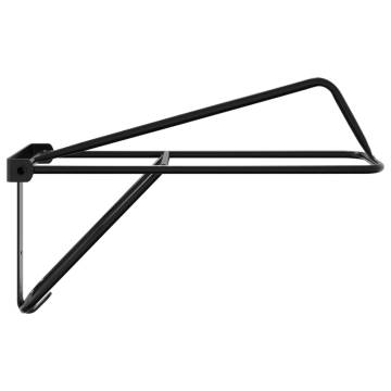 Foldable Saddle Rack Wall Mounted - Black Iron | HipoMarket