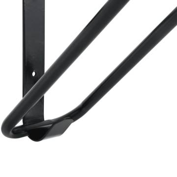 Foldable Saddle Rack Wall Mounted - Black Iron | HipoMarket