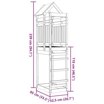 Play Tower 85x52.5cm - Durable Solid Wood for Outdoor Fun