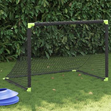 Kids' Football Goal Foldable Black 90x64x64 cm | HipoMarket