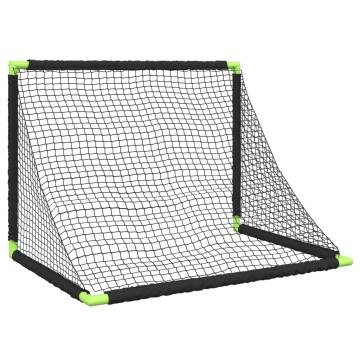 Kids' Football Goal Foldable Black 90x64x64 cm | HipoMarket