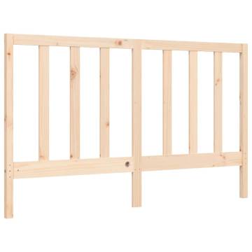 King Size Solid Wood Bed Frame with Headboard - Durable & Rustic