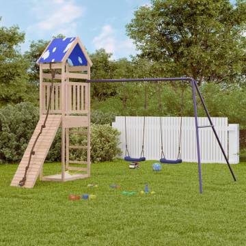 Outdoor Playset Solid Wood Pine - Backyard Fun for Kids