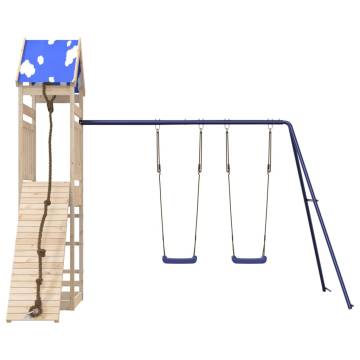 Outdoor Playset Solid Wood Pine - Backyard Fun for Kids