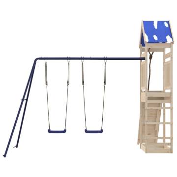 Outdoor Playset Solid Wood Pine - Backyard Fun for Kids