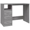 Elegant Grey Sonoma Desk with Drawers - 102x50x76 cm