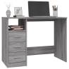 Elegant Grey Sonoma Desk with Drawers - 102x50x76 cm