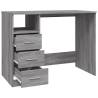 Elegant Grey Sonoma Desk with Drawers - 102x50x76 cm