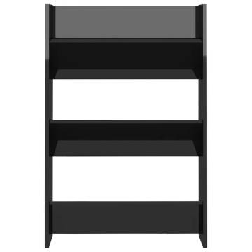 Wall Shoe Cabinet High Gloss Black | Space-Saving Storage