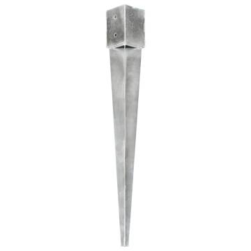 Ground Spikes 2 pcs Silver - Heavy-Duty Galvanised Steel