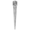 Ground Spikes 2 pcs Silver - Heavy-Duty Galvanised Steel