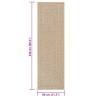 Rug ZIZUR 80x250 cm - Jute Look Indoor & Outdoor