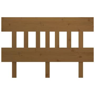 Stylish Honey Brown Pine Wood Bed Headboard | 163.5x3x81 cm