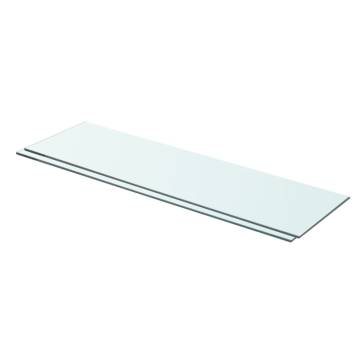 Clear Glass Shelves (2pcs) - 70x20 cm for Modern Displays