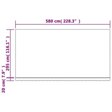 Replacement Fabric for Awning - Multicolour Stripe 6x3 m