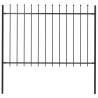 Garden Fence with Spear Top Steel 1.7x1.2 m Black Colour black Quantity in Package 1 Length 1.8 m Height 1.2 m 