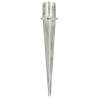 Ground Spikes 2 pcs Silver | Durable Galvanised Steel - HipoMarket