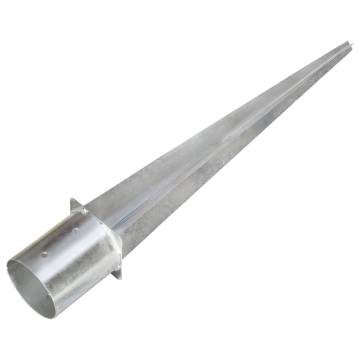 Ground Spikes 2 pcs Silver | Durable Galvanised Steel - HipoMarket