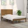 Bed Frame Honey Brown Solid Wood 120x190 cm Small Double Colour honey brown Size 120 x 190 cm 