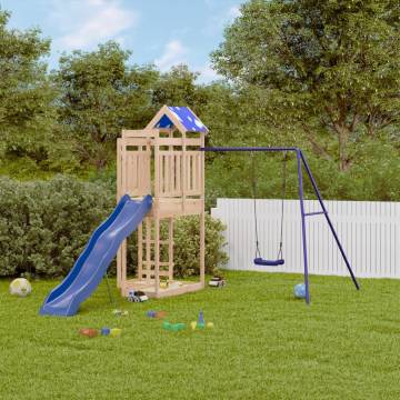 Outdoor Playset Solid Wood Pine - Backyard Fun for Kids