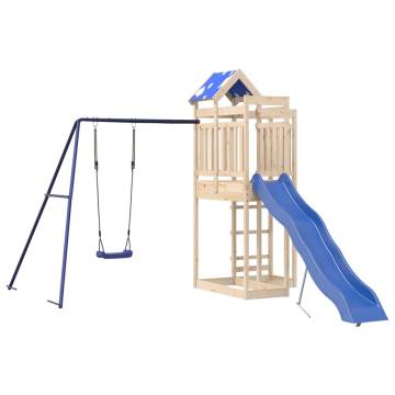 Outdoor Playset Solid Wood Pine - Backyard Fun for Kids