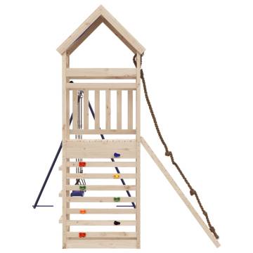 Outdoor Playset Solid Wood Pine - Durable & Fun for Kids