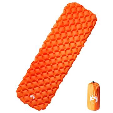 Inflating Camping Mattress for 1 Person - Orange 190x58x6 cm