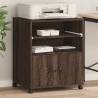 Printer Stand with Wheels Brown Oak 60x48x74 cm Colour brown oak 