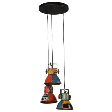 Multicolour Hanging Lamp 25W - Industrial Style Light Fixture