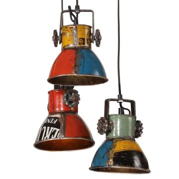 Multicolour Hanging Lamp 25W - Industrial Style Light Fixture