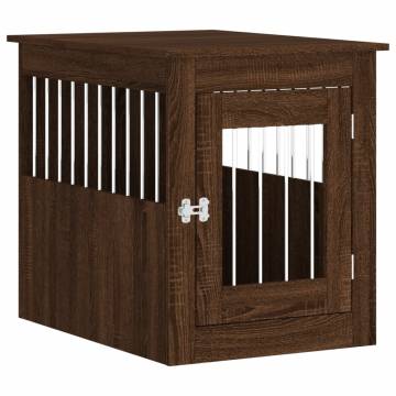 Stylish Dog Crate Furniture - Brown Oak 55x75x65 cm