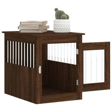 Stylish Dog Crate Furniture - Brown Oak 55x75x65 cm