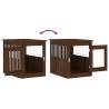 Stylish Dog Crate Furniture - Brown Oak 55x75x65 cm