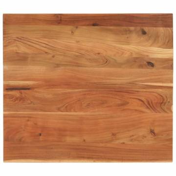 Rectangular Solid Wood Acacia Table Top - 90x80 cm