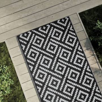 Outdoor Carpet White and Black 80x250 cm - Stylish & Durable