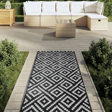 Outdoor Carpet White and Black 80x250 cm - Stylish & Durable