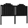 Stylish Black Bed Headboard in Solid Pine Wood - 156x4x110 cm