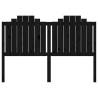 Stylish Black Bed Headboard in Solid Pine Wood - 156x4x110 cm