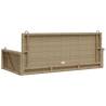 Relaxing Swing Bench in Beige - 119x56x48 cm Poly Rattan