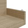 Relaxing Swing Bench in Beige - 119x56x48 cm Poly Rattan