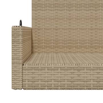 Relaxing Swing Bench in Beige - 119x56x48 cm Poly Rattan