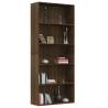 5-Tier Book Cabinet in Brown Oak - Stylish Storage Solution