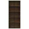 5-Tier Book Cabinet in Brown Oak - Stylish Storage Solution