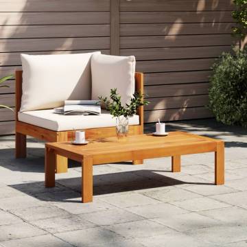 2 Piece Garden Sofa Set with Cushions | Solid Acacia Wood