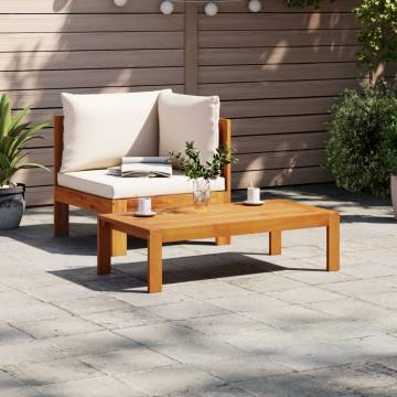 2 Piece Garden Sofa Set with Cushions | Solid Acacia Wood