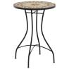 Mosaic Bistro Table Ø50x70 cm | Terracotta & White Ceramic