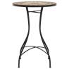 Mosaic Bistro Table Ø50x70 cm | Terracotta & White Ceramic