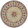 Mosaic Bistro Table Ø50x70 cm | Terracotta & White Ceramic