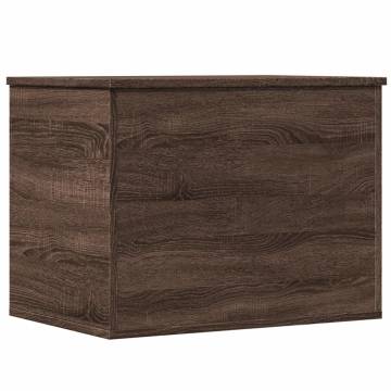 Brown Oak Storage Box 60x42x46 cm - Durable & Versatile