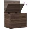 Brown Oak Storage Box 60x42x46 cm - Durable & Versatile